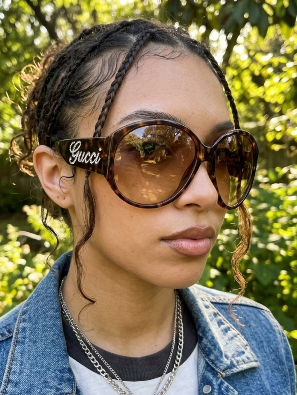 ♡COACHELLA♡ Y2K "Bugeye" Gucci GG 2927/S Tortoise Brown
